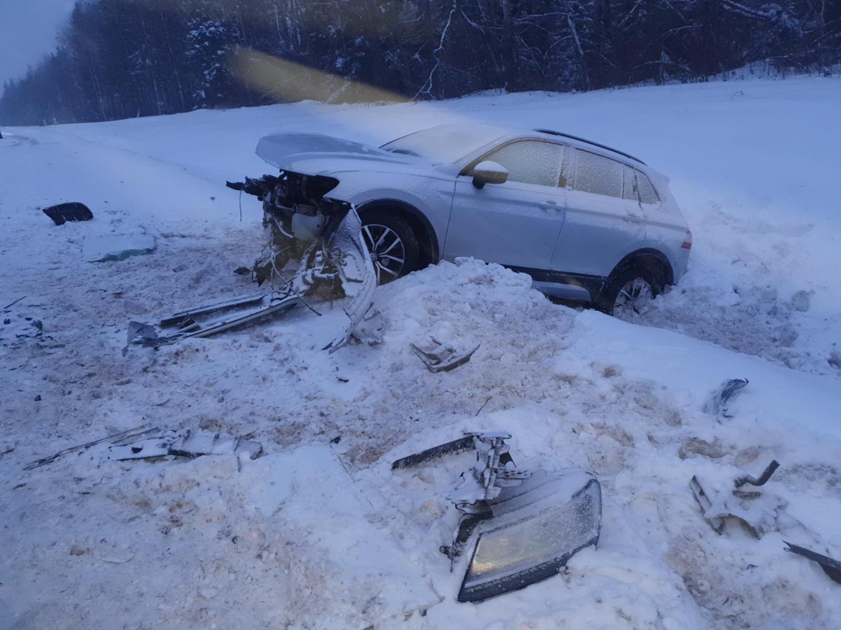 В Котласском районе первого января в ДТП пострадало семь человек