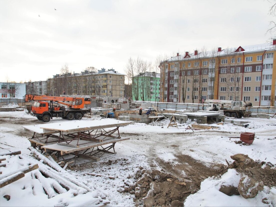 В Северодвинске идет строительство двух последних домов по программе  переселения из аварийного жилфонда